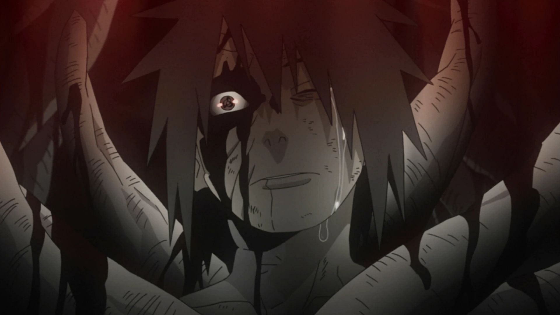 Obito unlocking his Mangekyo Sharingan for the first time (Image via Studio Pierrot)